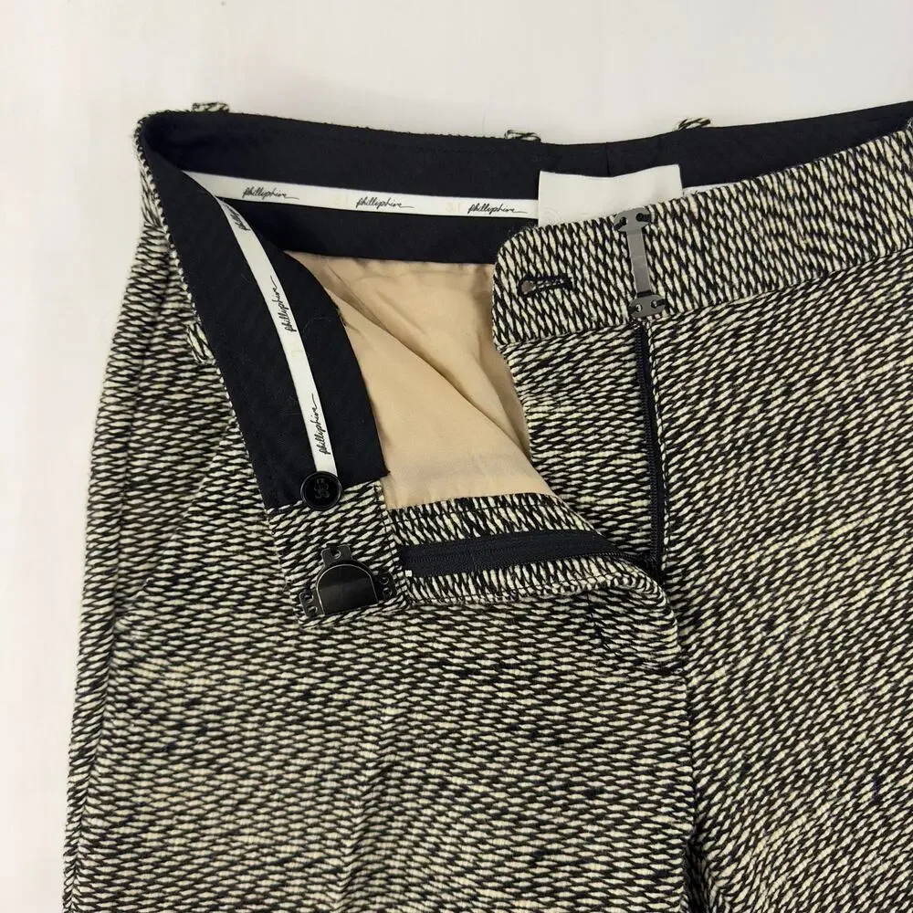 3.1 Phillip Lim Cuffed Flat‎ Front black and beige trouser